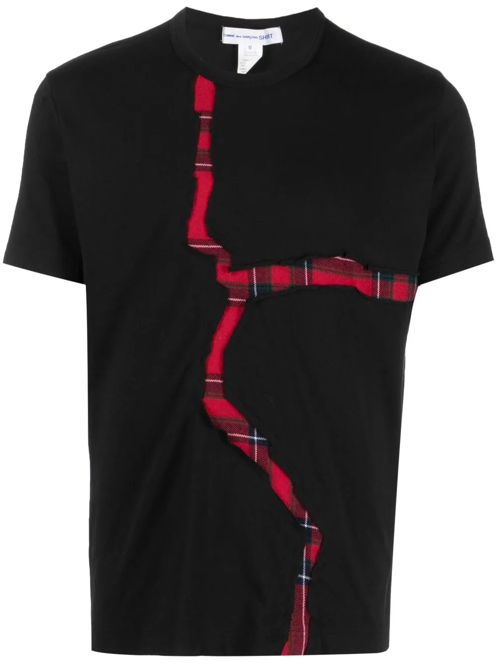 

Comme Des Garçons Shirt double-layer tartan-check T-shirt - Black