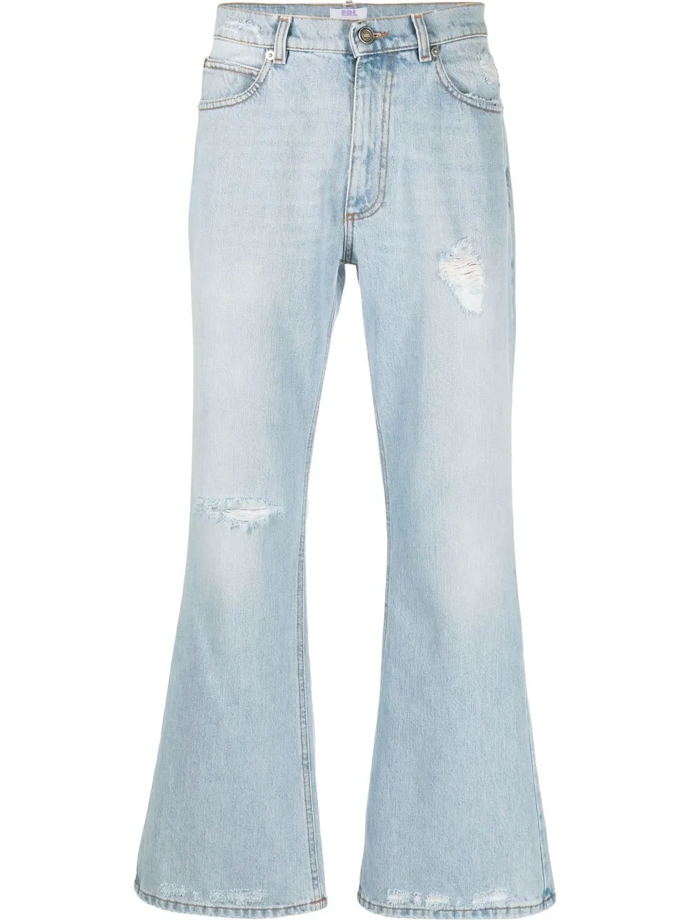 

ERL distressed flared jeans - Blue