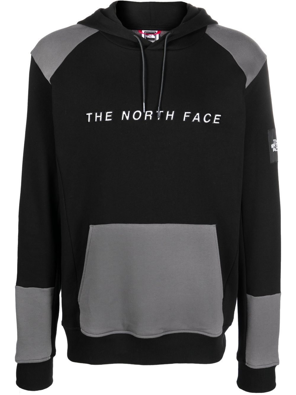 

The North Face logo-print colour-block hoodie - Black