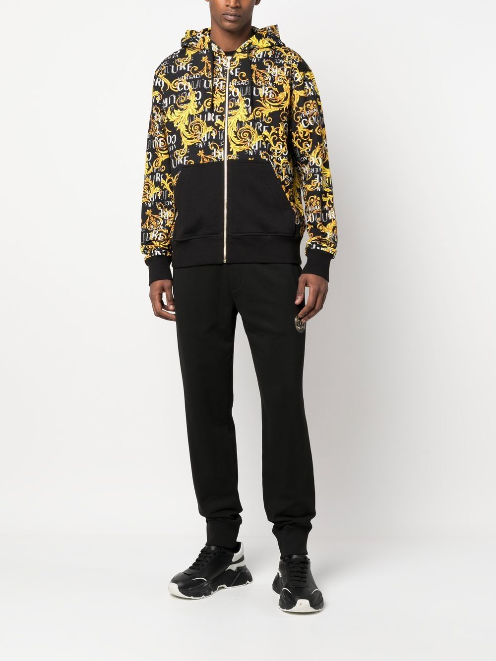 Versace Jeans Couture Baroque-print zip-up Hoodie - Farfetch