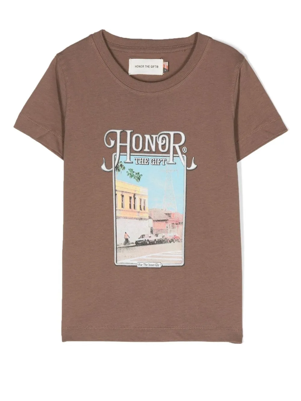 Honor The Gift Kids' Graphic-print Short-sleeved T-shirt In Brown