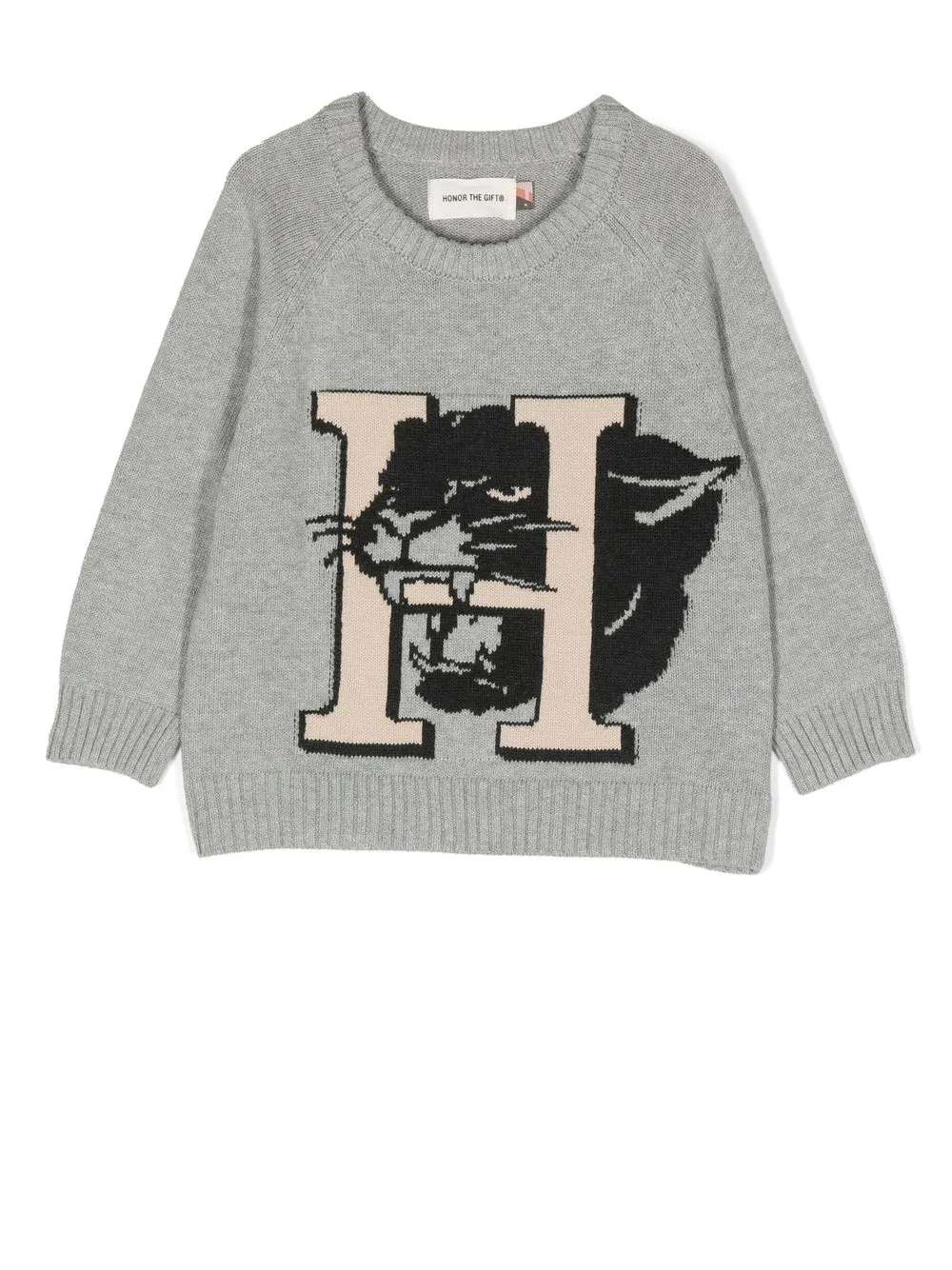 

Honor The Gift intarsia-knit logo jumper - Grey