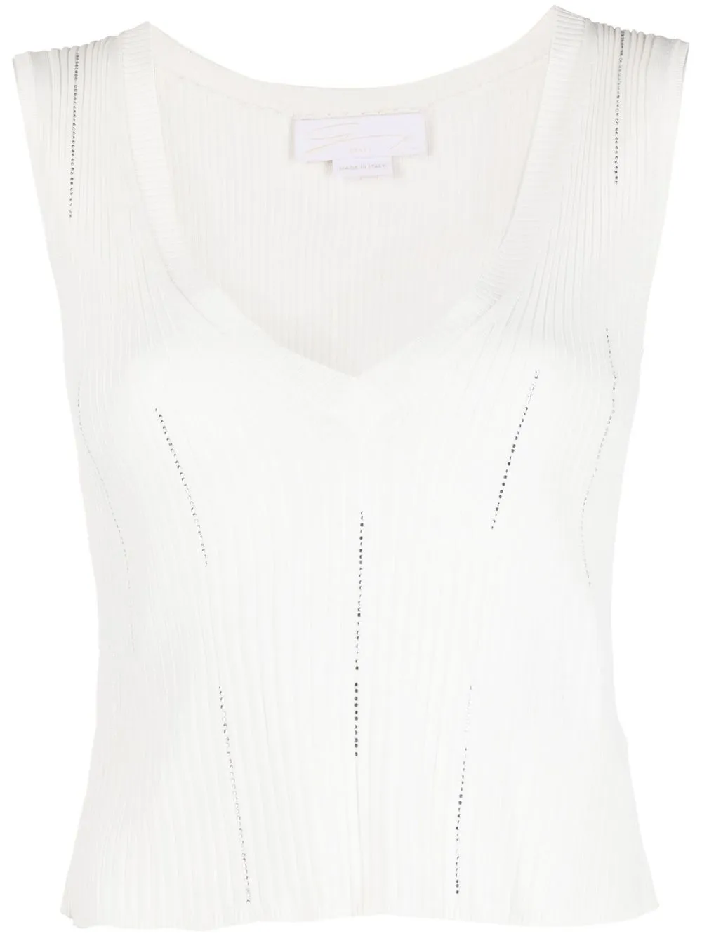 Shop Genny Embellished Rib Vest In White