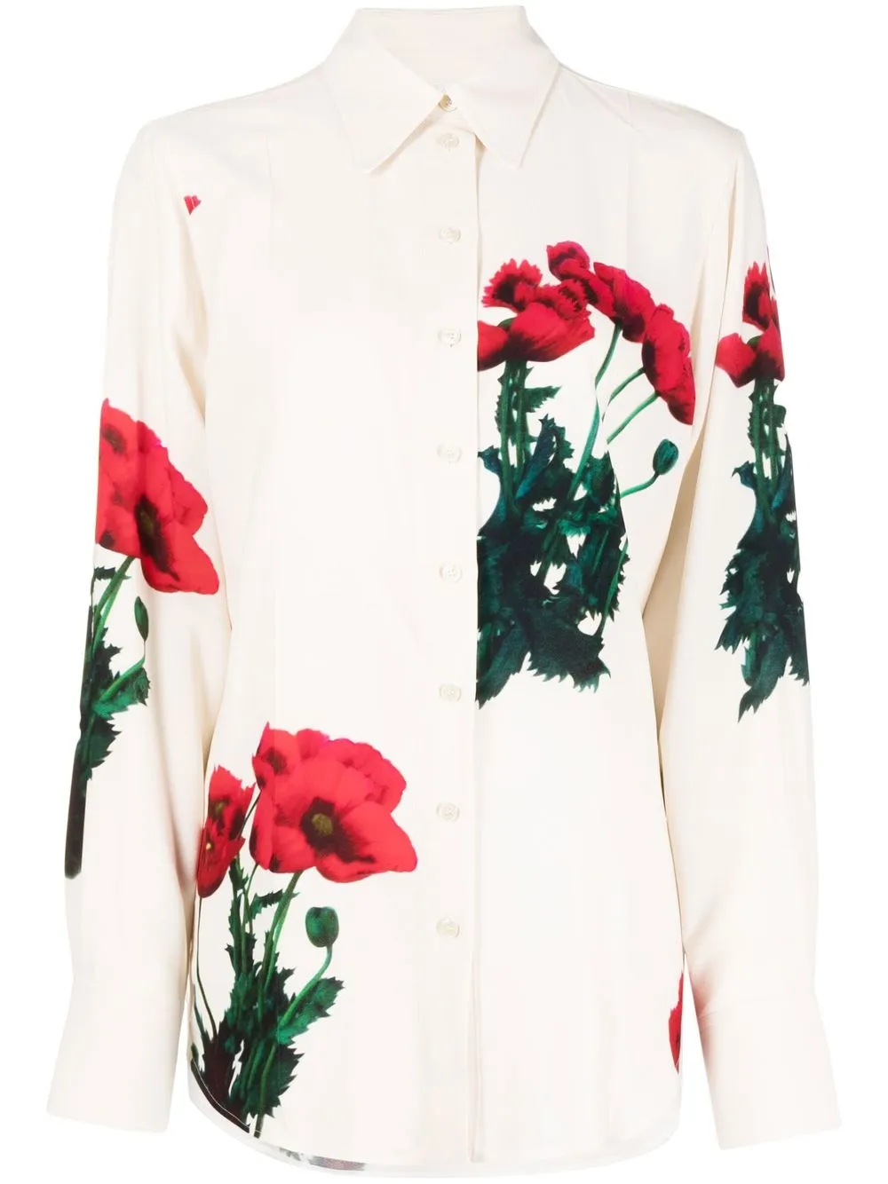 

Victoria Beckham floral-print shirt - Neutrals