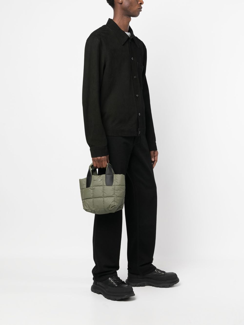 VeeCollective logo-print Quilted Tote Bag - Farfetch