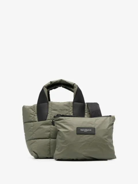 VeeCollective logo-print quilted tote bag