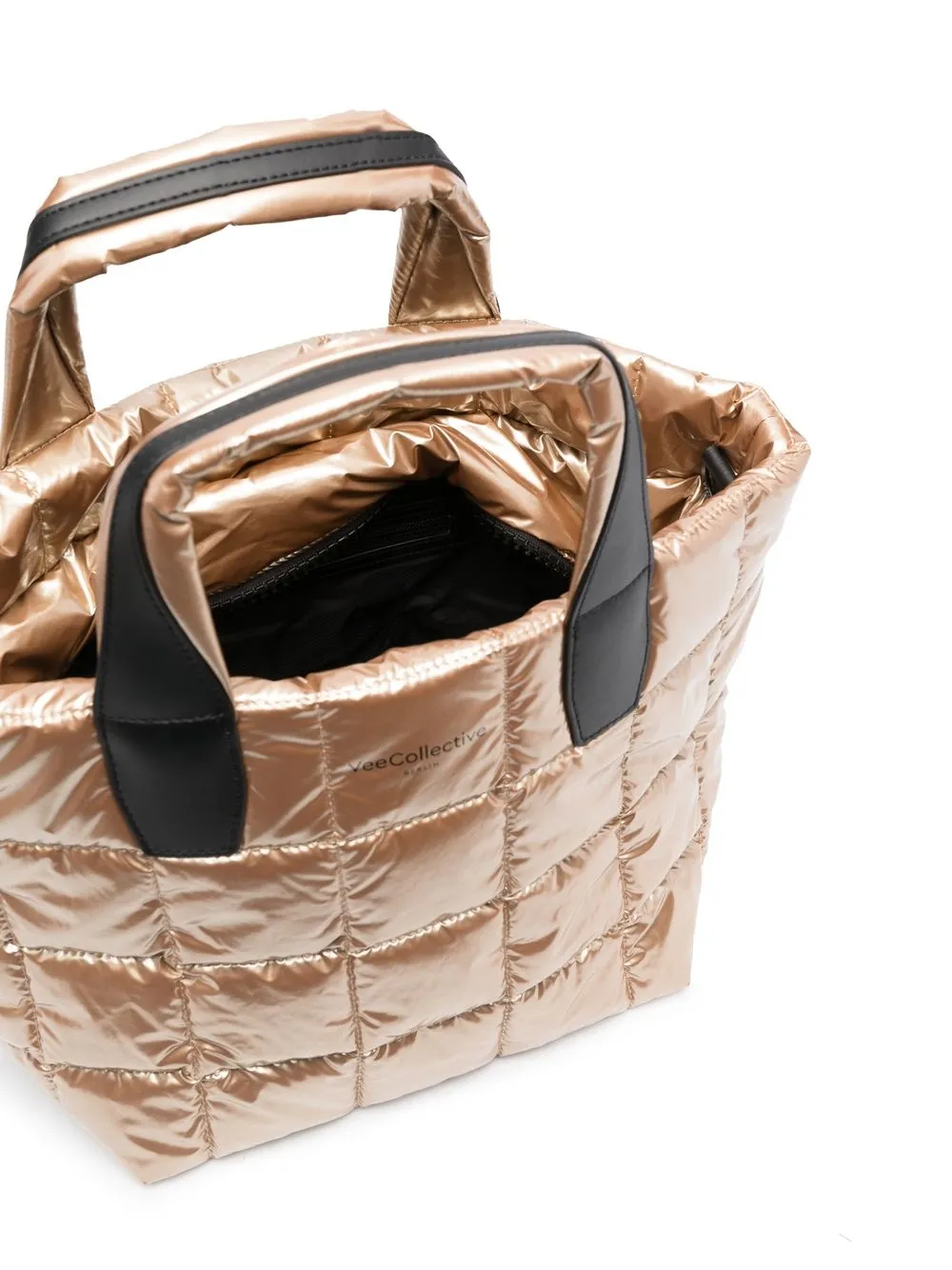 Veecollective Metallic Quilted Tote Bag In 金色 ModeSens