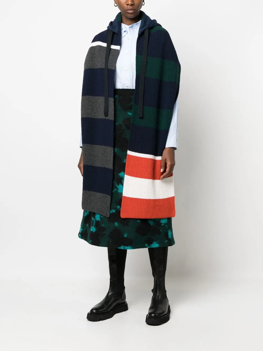 Colville Gestreepte hoodie - Blauw