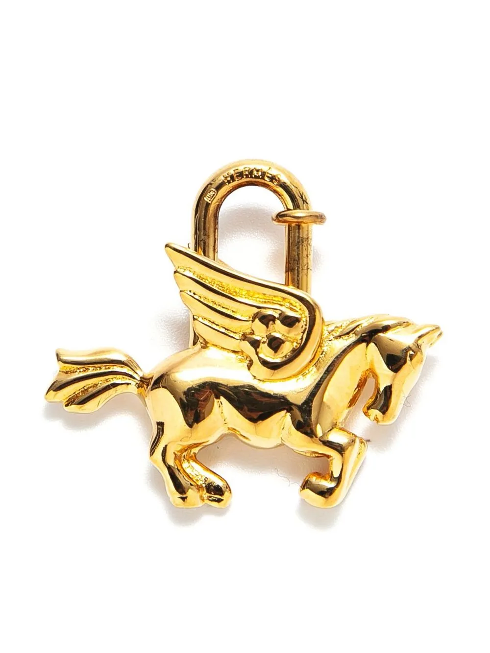 Hermes Hermes Charm Pegasus Cadena Lock Gold Tone