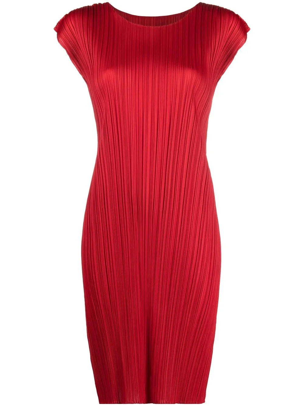 

Pleats Please Issey Miyake all-over pleated mini dress - Red