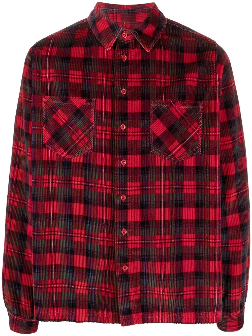 

ERL check-print corduroy shirt - Red