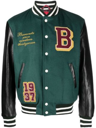 Baracuta Appliqué Virgin wool-blend Varsity Jacket - Farfetch