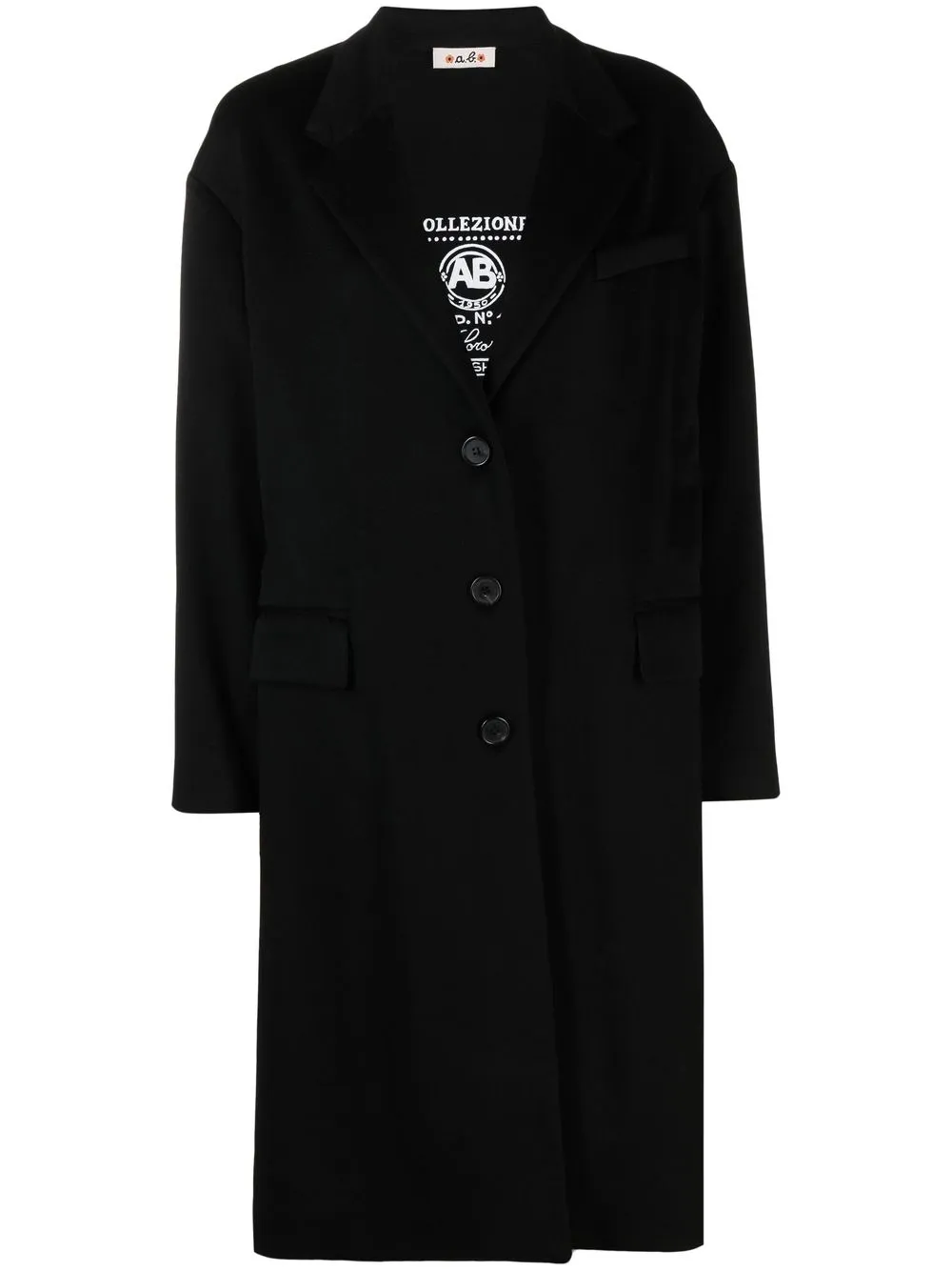 

Alberto Biani single-breasted button-fastening coat - Black