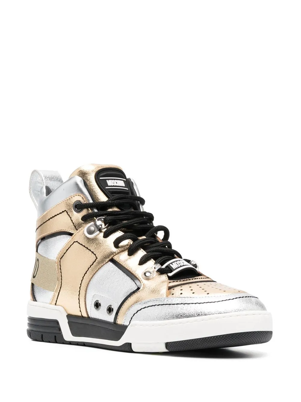 Moschino Sneakers met logoprint - Goud