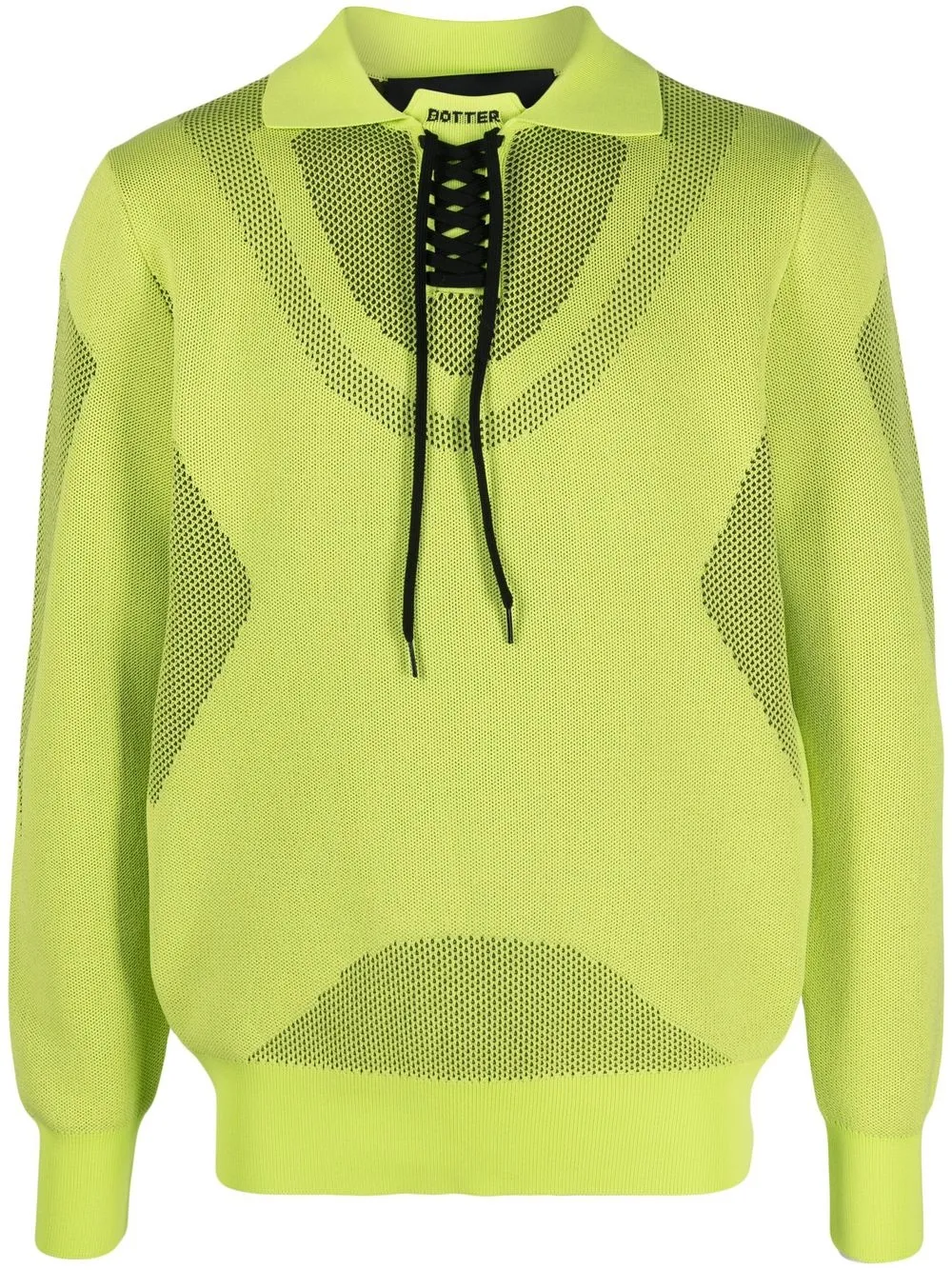 

Botter panelled polo jumper - Yellow