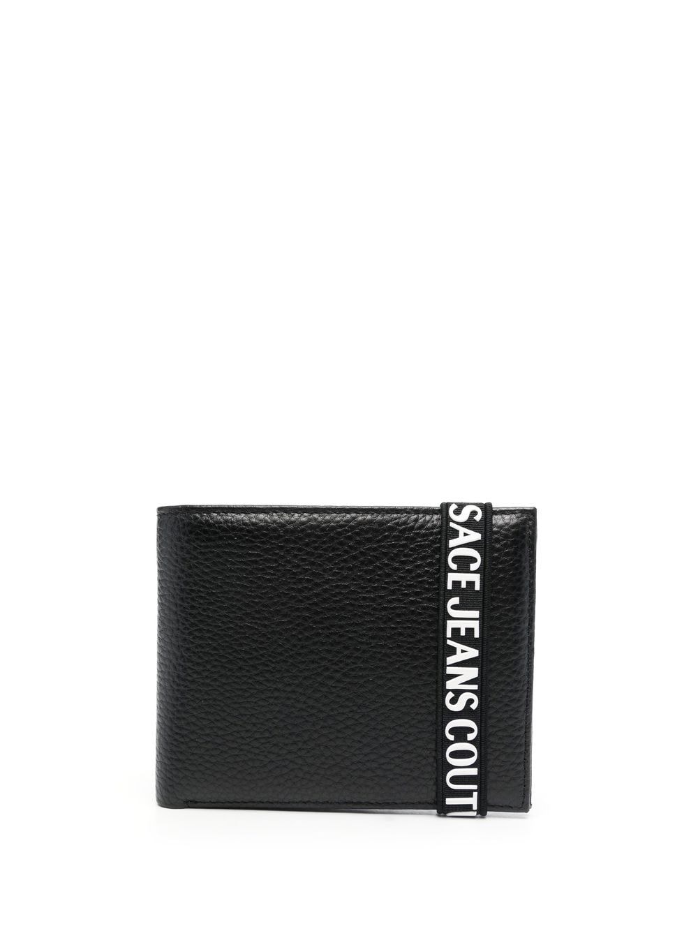 Versace Jeans Couture Logo-strap Wallet In Black