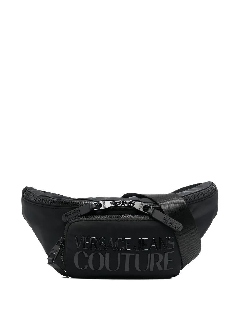 Versace Jeans Couture Logo-embossed Belt Bag In Black