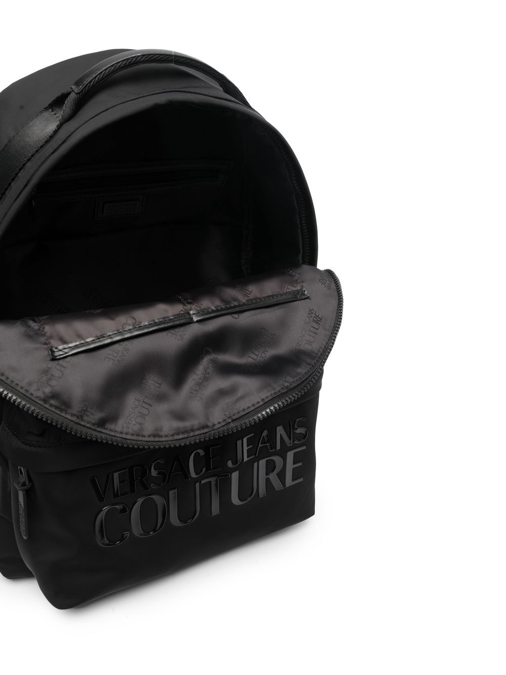Shop Versace Jeans Couture Logo-lettering Backpack In Black