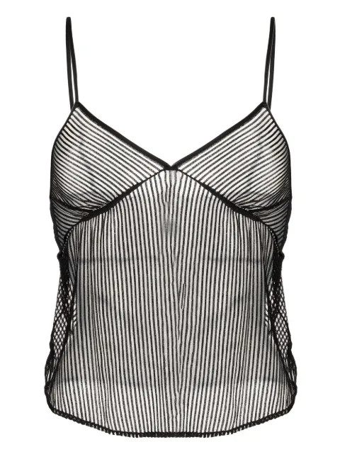 Kiki de Montparnasse Striped Lace cami top
