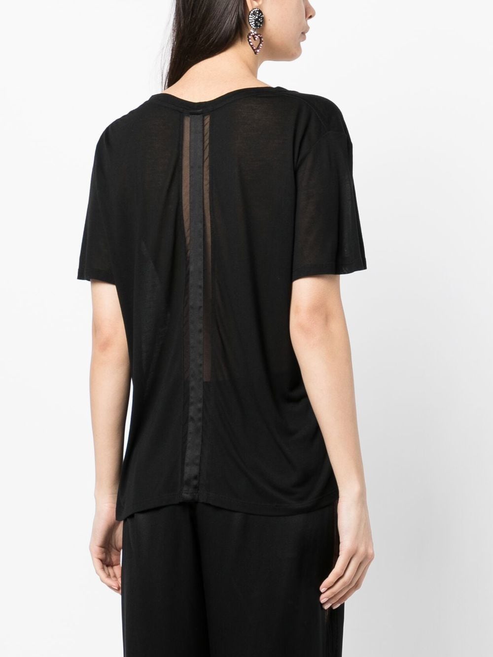 Shop Kiki De Montparnasse Intime V-neck T-shirt In Black