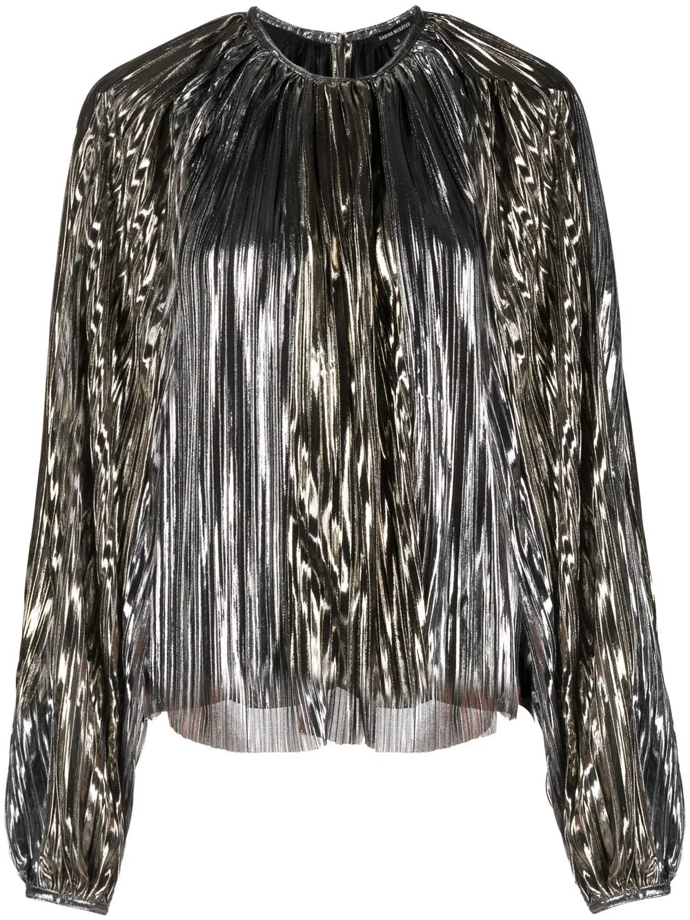 

Sabina Musayev metallic-effect pleated blouse - Gold