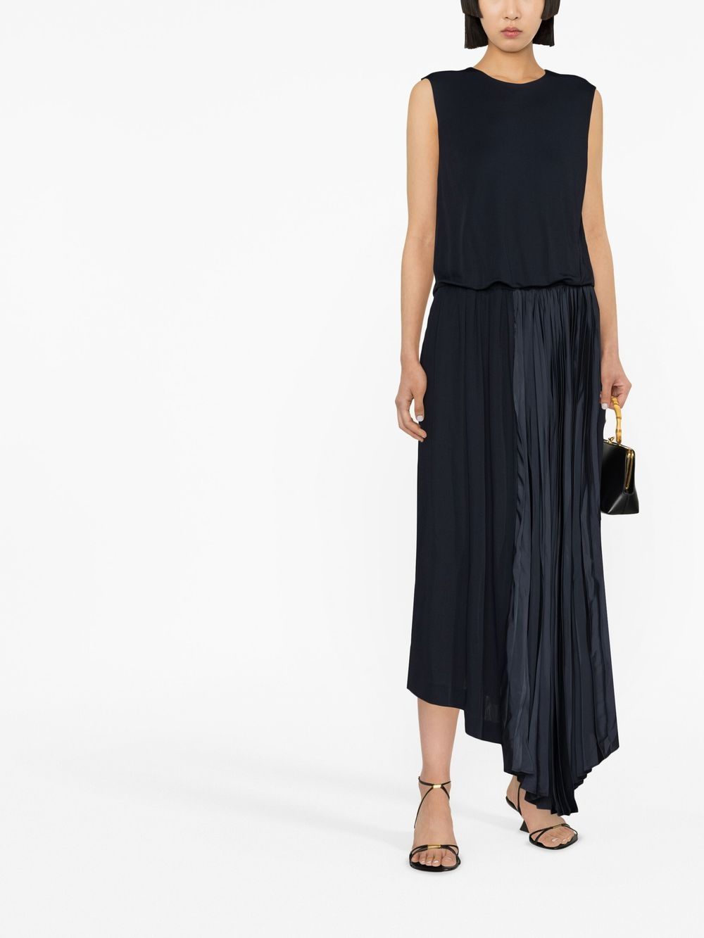 Jil Sander Asymmetrische maxi-jurk - Blauw