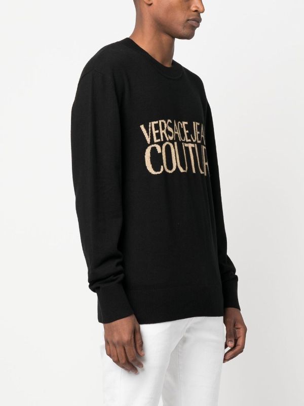 Versace Jeans Couture オールオーバー ロゴ インターシャversace