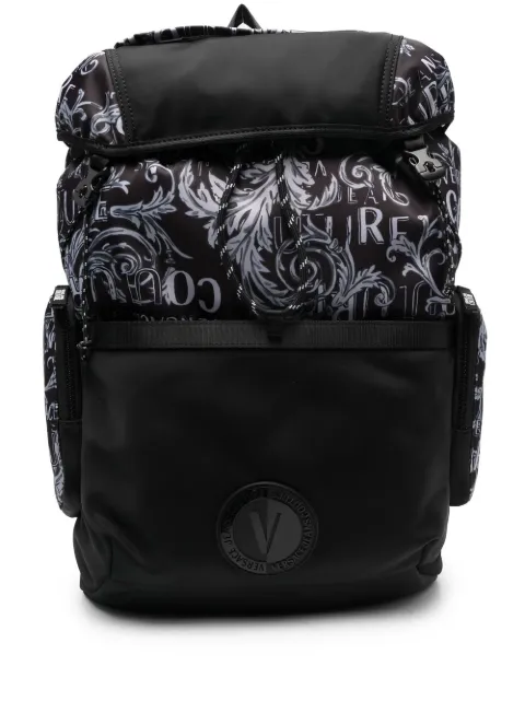 Versace Jeans Couture baroque logo-print backpack