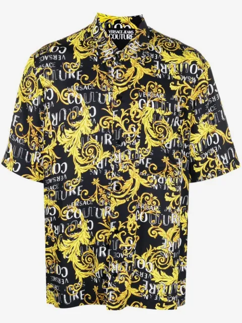 Versace Jeans Couture baroque-print short-sleeve shirt