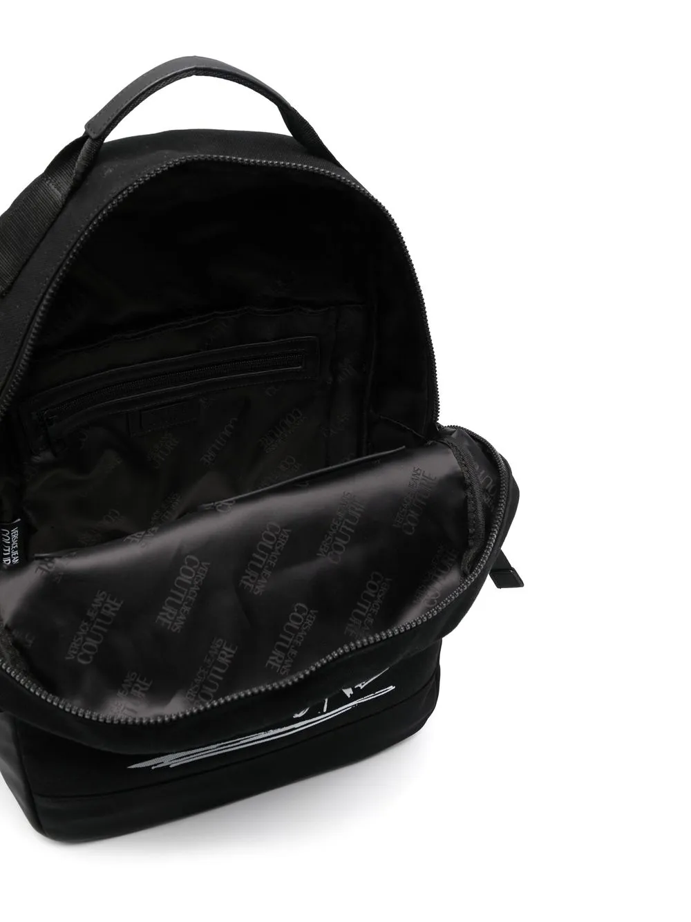 Versace Jeans Couture Graffiti logo-print Backpack | Black | FARFETCH