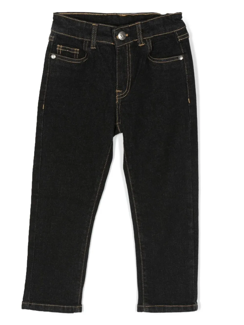 

John Richmond Junior logo-print slim-cut jeans - Black