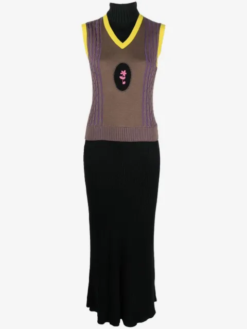 CORMIO colour-block knit dress