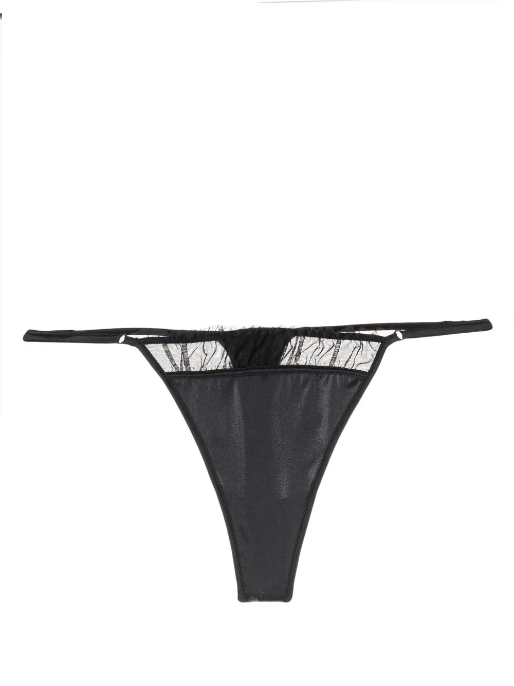 

Kiki de Montparnasse lace-panelling thong - Black