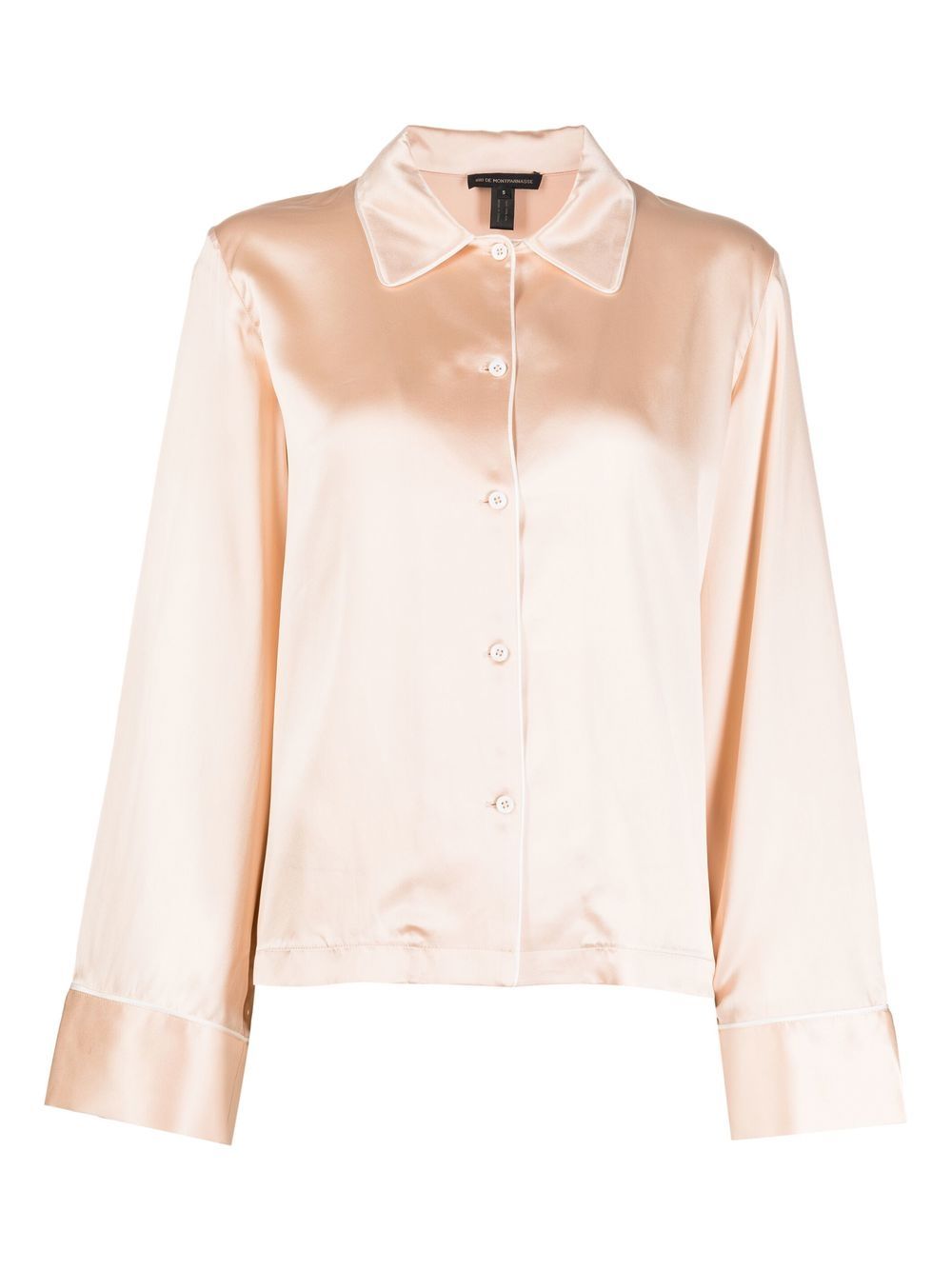 Shop Kiki De Montparnasse Kiki Silk Lounge Top In Neutrals