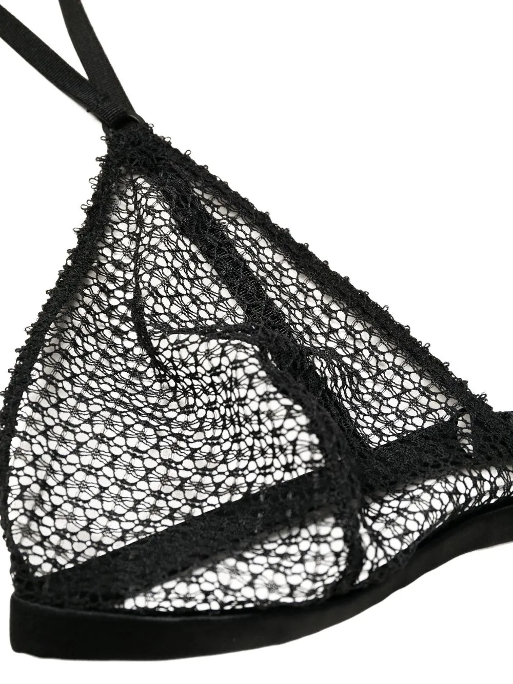 Shop Kiki De Montparnasse Crochet Soft Bra In Black