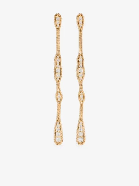 Fernando Jorge 18kt yellow gold Fluid diamond earrings