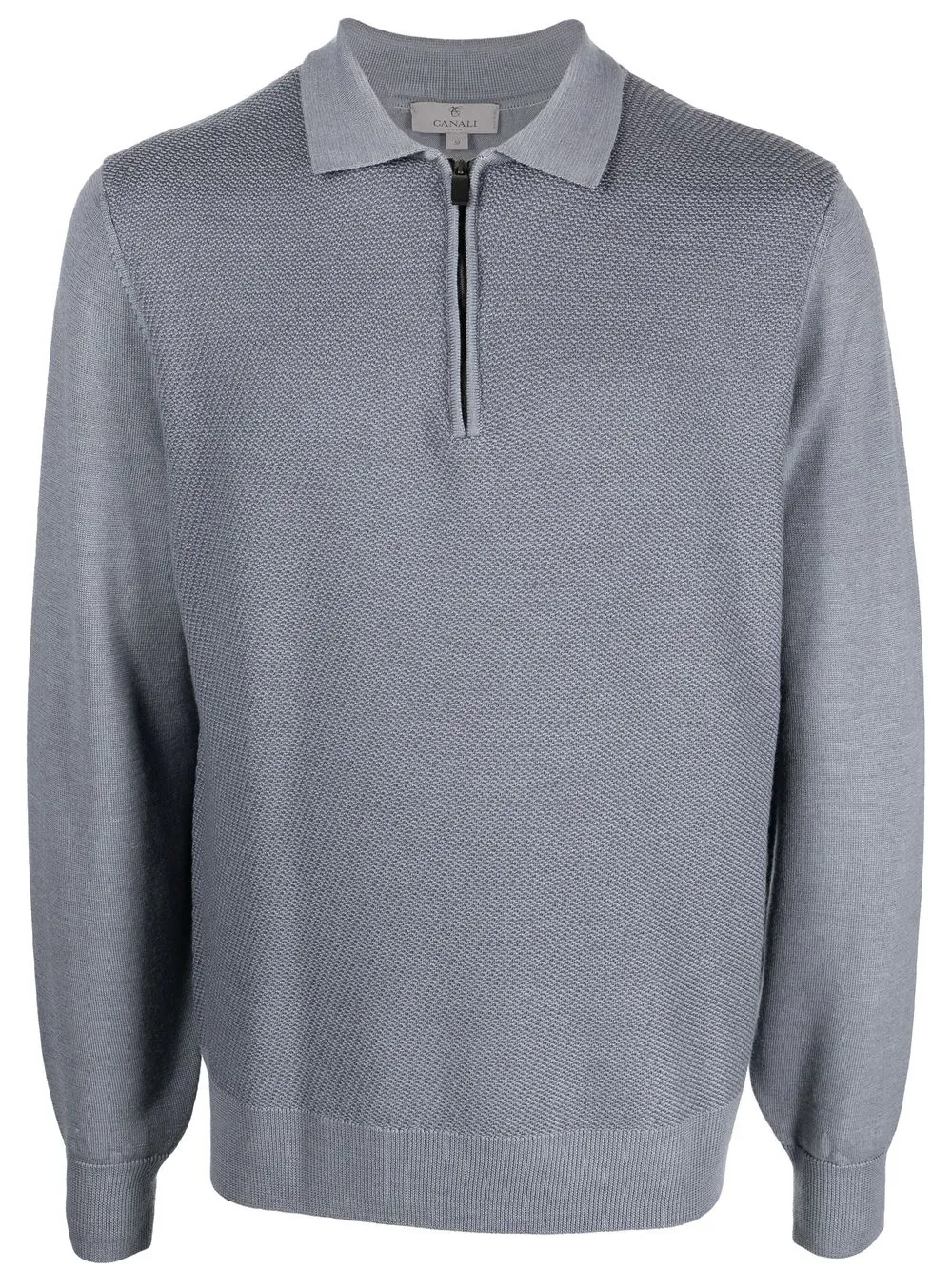 

Canali half-zip wool jumper - Blue