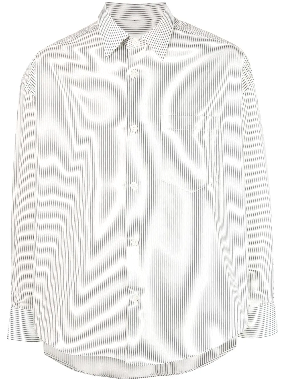 

AMI Paris all-over stripe-print shirt - White