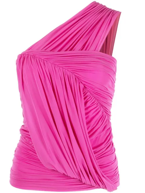 Rick Owens Edfu draped one-shoulder blouse