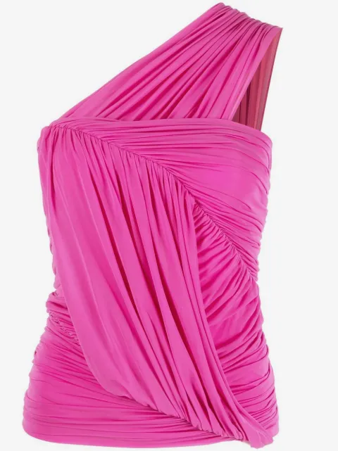 Rick Owens Edfu draped one-shoulder blouse