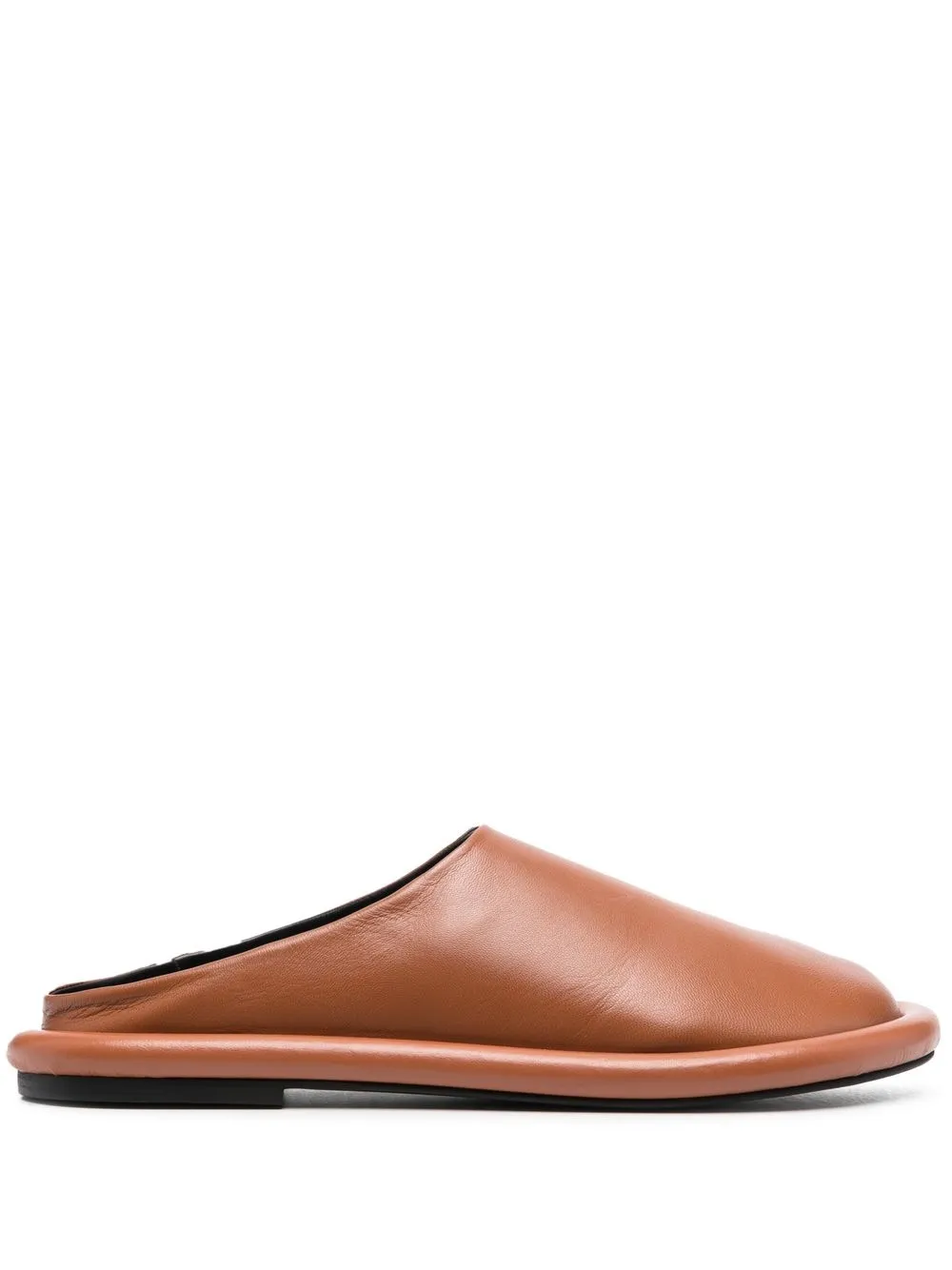 

JW Anderson bumper brim leather slippers - Brown