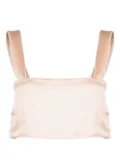 Kiki de Montparnasse Kiki silk lounge bandeau top - Neutrals