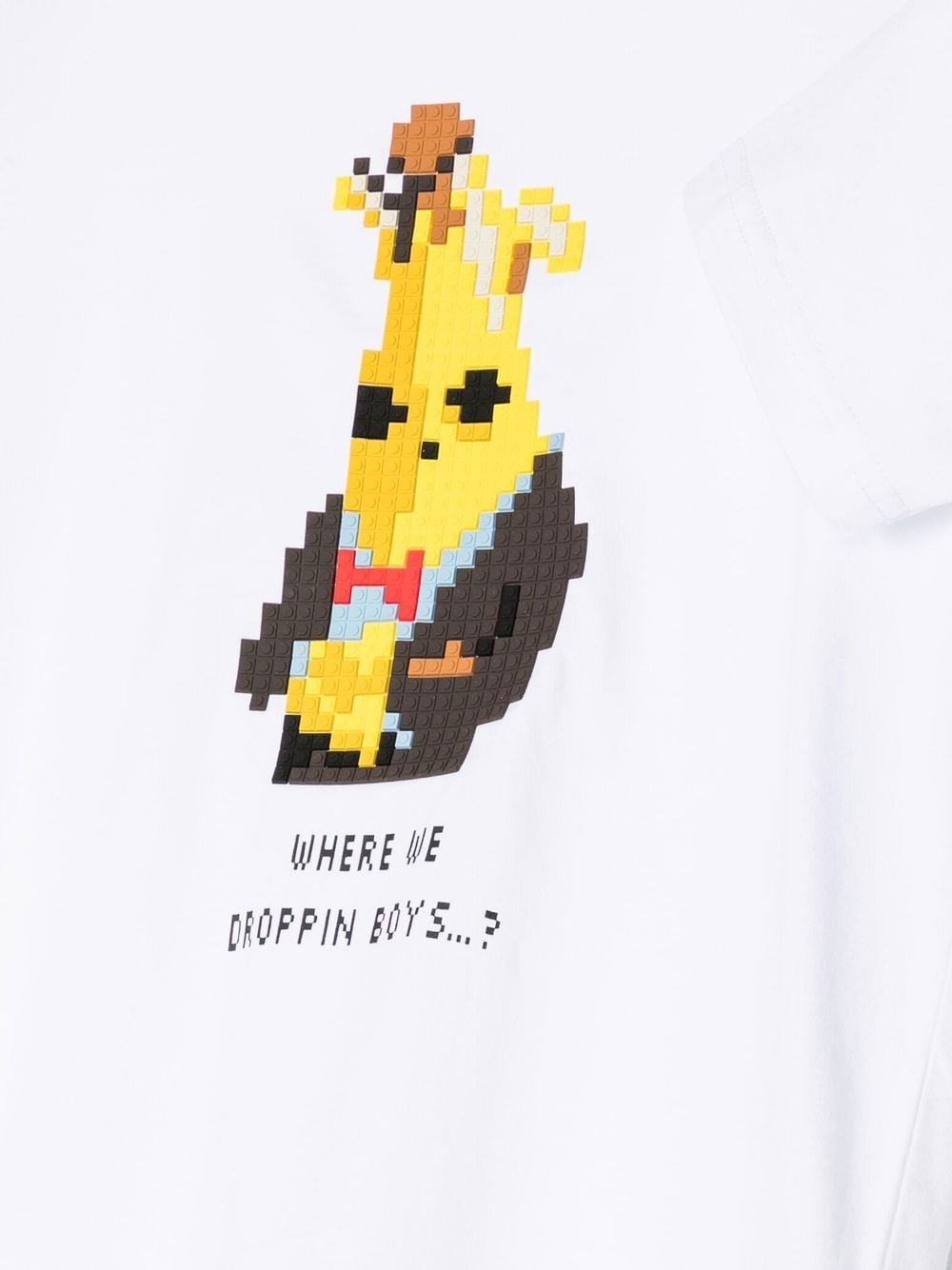 Shop Mostly Heard Rarely Seen 8-bit Mini Where We Droppin' T-shirt In White