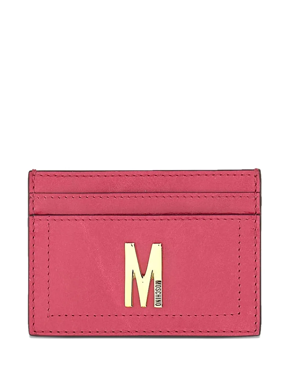 Moschino Logo-plaque Wallet In Brown