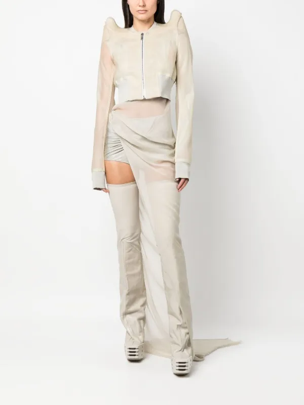 ジャケット RICK OWENS Woman Jacket Beige RP01E7702LBY 15 RICK OWENS: leather biker jacket - Beige | Rick Owens jacket