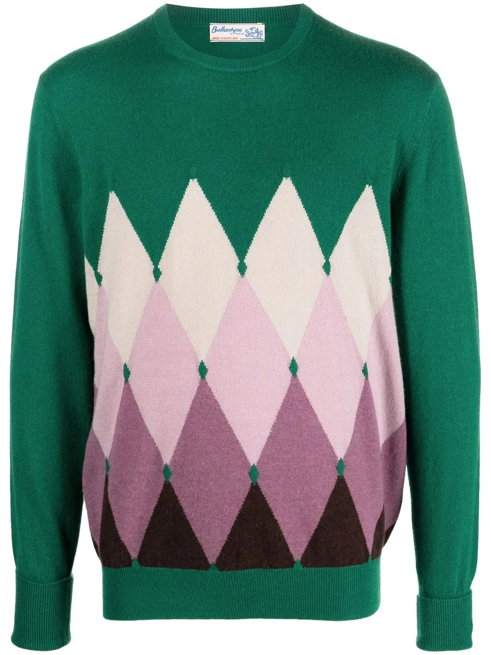 

Ballantyne argyle-pattern cashmere jumper - Green