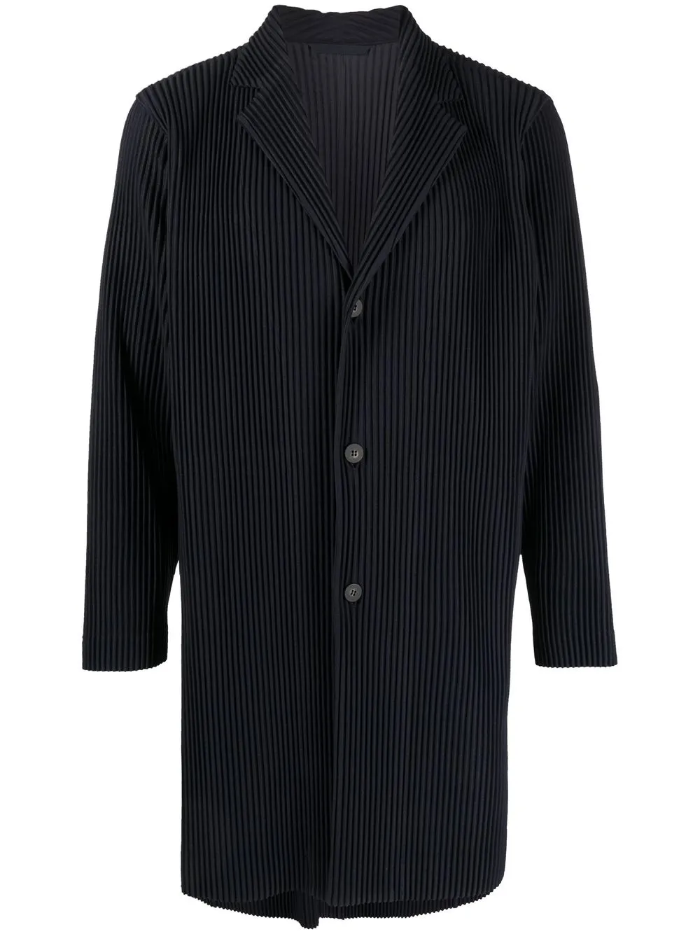 

Issey Miyake Men blazer largo con diseño plisado - Azul