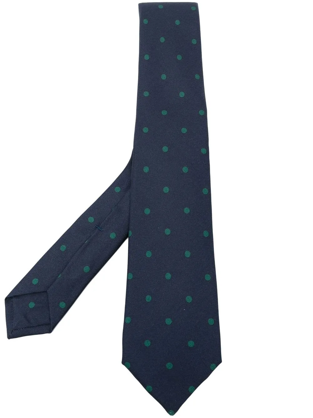 

Kiton polka-dot silk tie - Blue