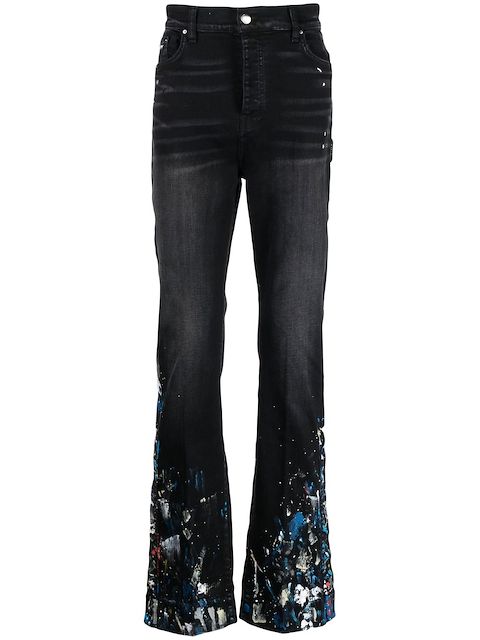 AMIRI Schlagjeans mit Farbklecks-Print