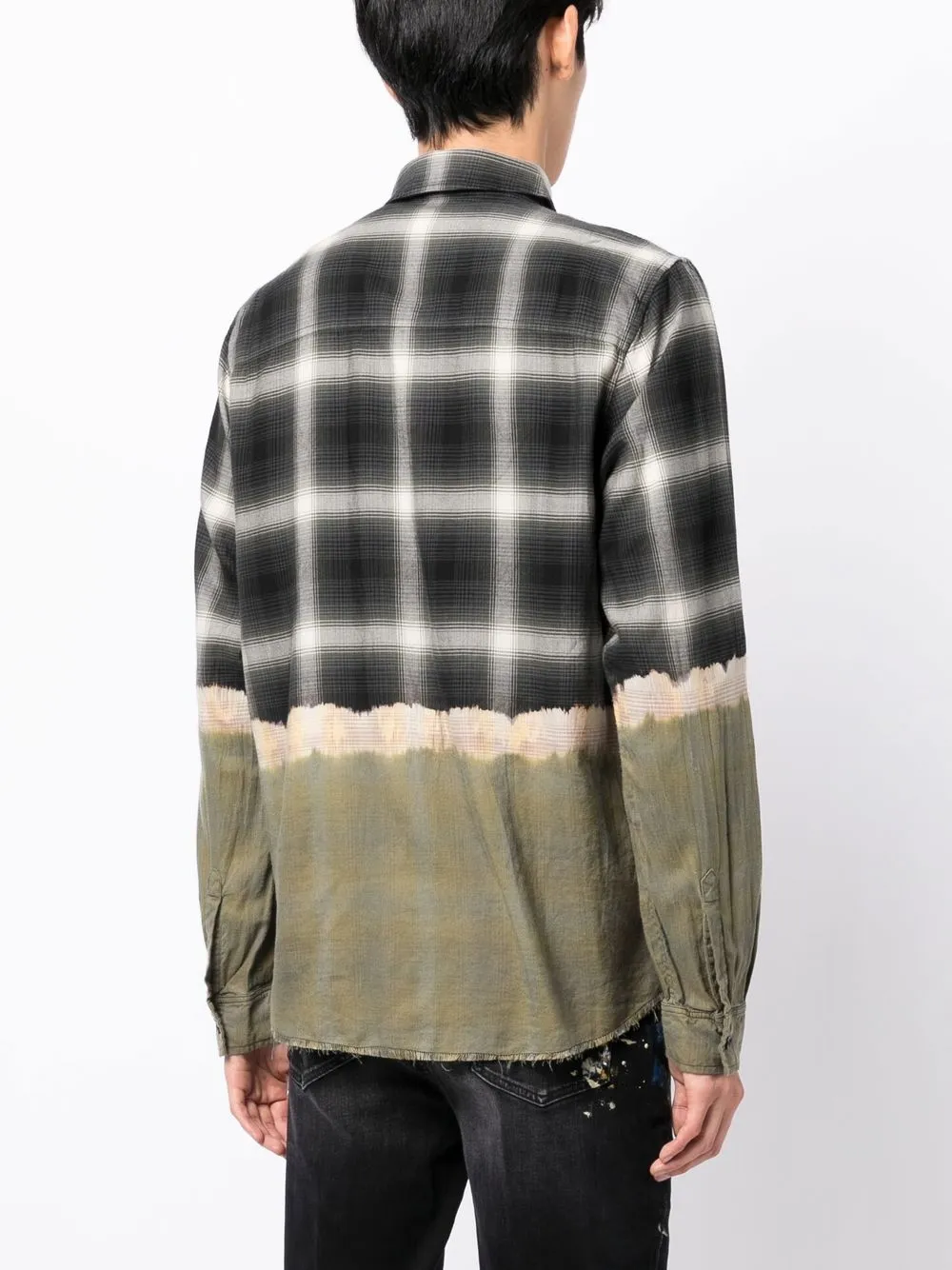 Amiri Army Stencil M-65 Button-up Shirt In Black